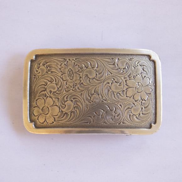 Polished Silver Floral Buckle