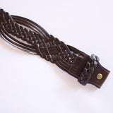 Leather Braid Strap - Black