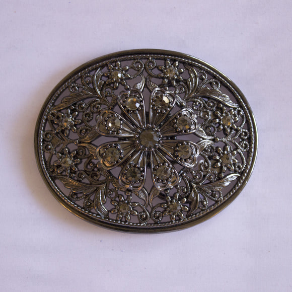 Filagree Floral Oval Buckle