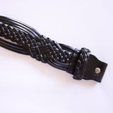 Leather Braid Strap - Black