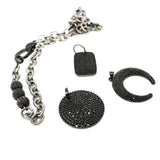 ball and chain necklace with attachable charms
