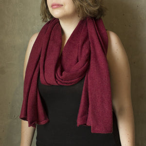 Deep Red Cashmere Scarf
